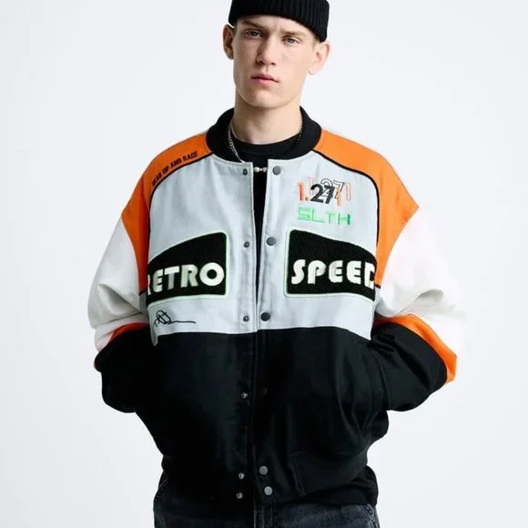 Zara | Jackets & Coats | Zara Colorblock Patch Retro Street